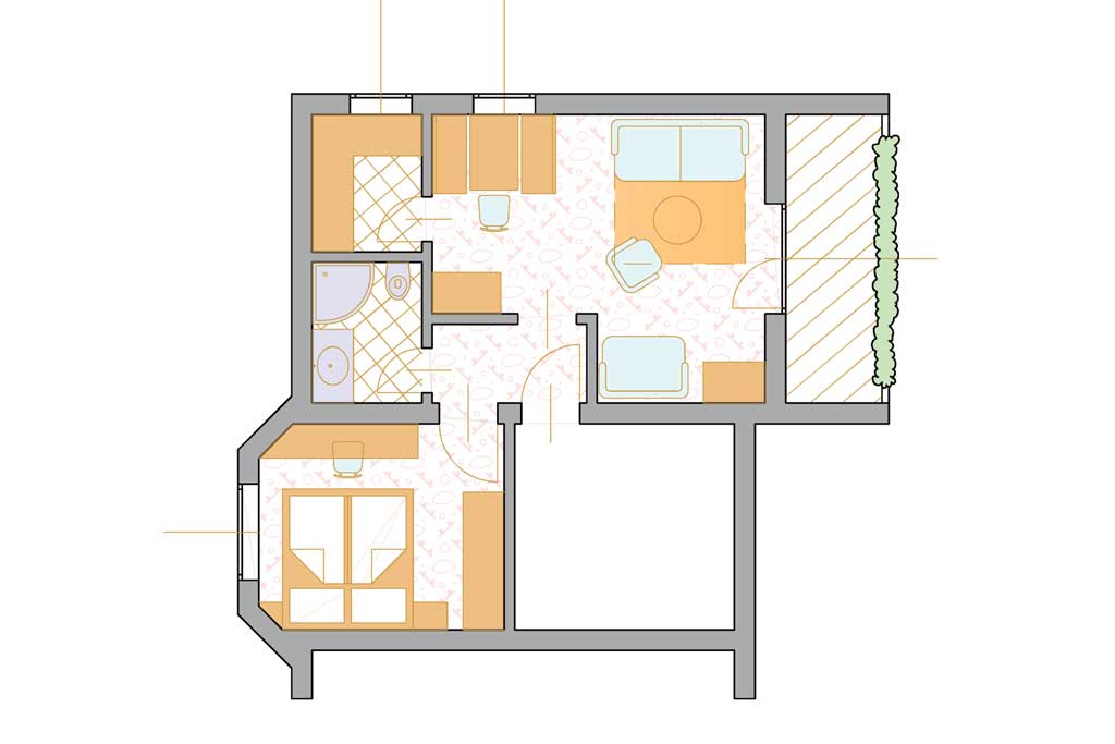 felsenhof familienzimmer grundriss